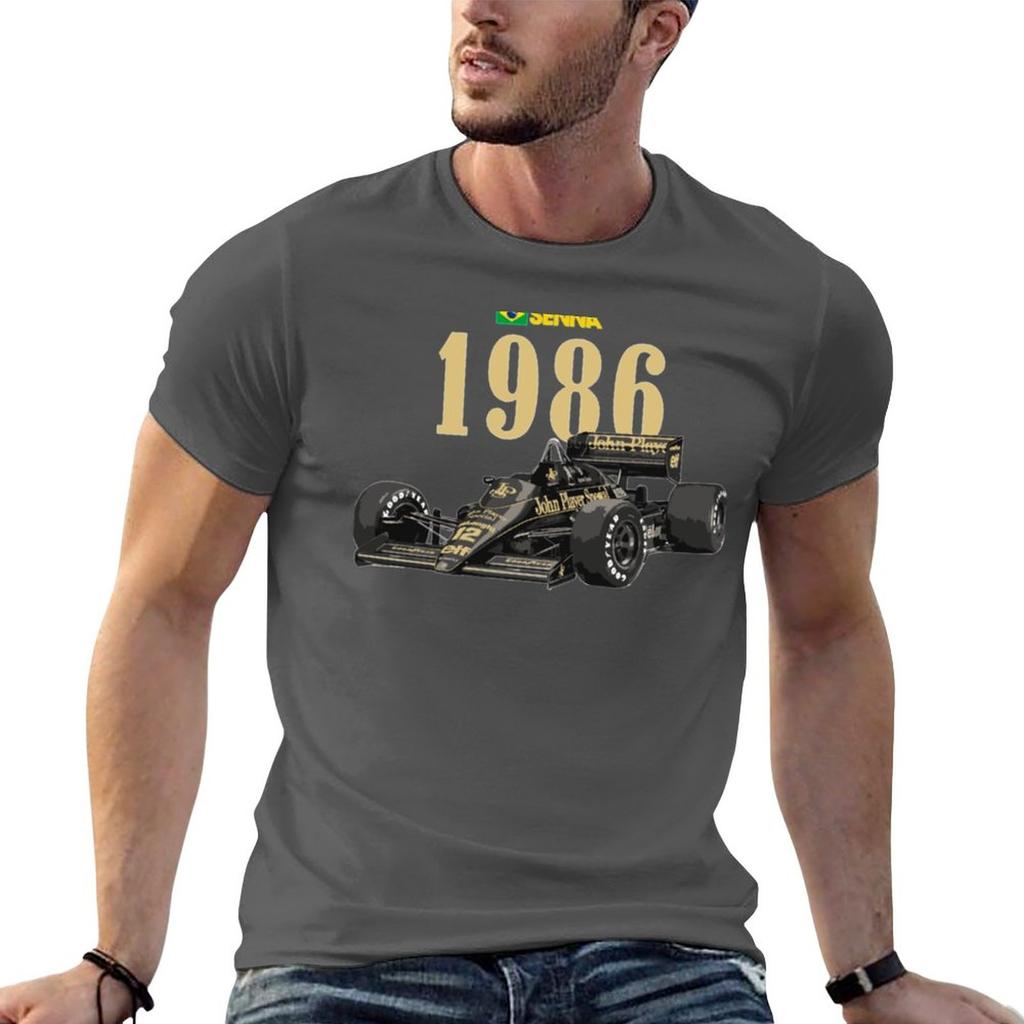 New 1986 Ayrton Senna F1 T-Shirt Summer Tops Custom T Shirts Design Your Own New Edition T Shirt Cute Tops Mens T Shirts Tshirt