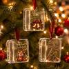 Christmas Party Gift Favors 3 Pcs Cash Ornament, Acrylic Money Holder for Cash, Clear Tree Ornaments Xmas Hanging Decoration, Holiday Gifts