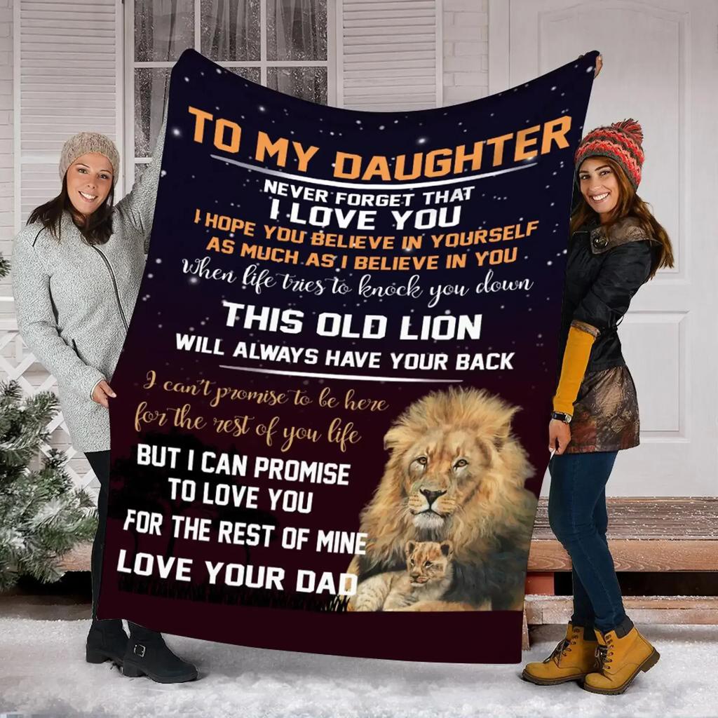 To My Daughter Husband Wife Niece Never Feel That You Are Alone Blanket Gift for Daughter Birthday Gift Anniversary Gift