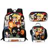 Bedrucktes Dreiteiliges Schüler-Schulranzen-Set, Cartoon-Rucksack, Brottasche, Federmäppchen