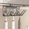 Carbon Steel Toothbrush Storage Rack Non-Perforated Toothbrush Stand  for Under Cabinet