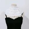 Women Renaissance Detachable False Collar Shawl Scarf French Style Elegant Tiered Ruffle Capelet Ribbon Tie Up Boleros