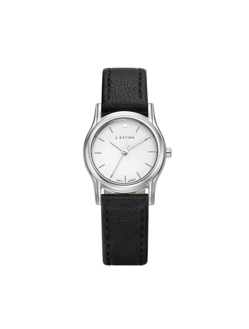 

[J.ESTINA] J.ESTINA AMICO Heart Index Leather Watch JWM1LE5BS505WHBK1 FREE