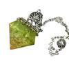 [Magic of Sedona] Diamond-Shaped Orgonite Pendulum with Peridot Tree of Life, Power Stone, Dowsing, Divination, Orgone Power