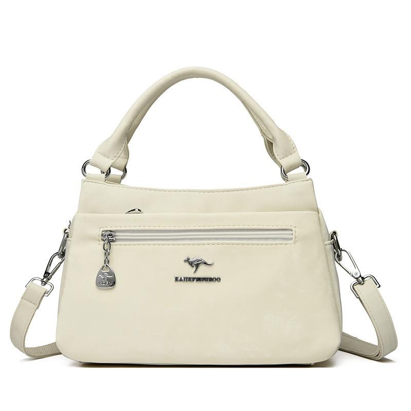 

Женская сумка Многослойная модная женская сумка среднего возраста Сумка через плечо Женская сумка через плечо бежевый