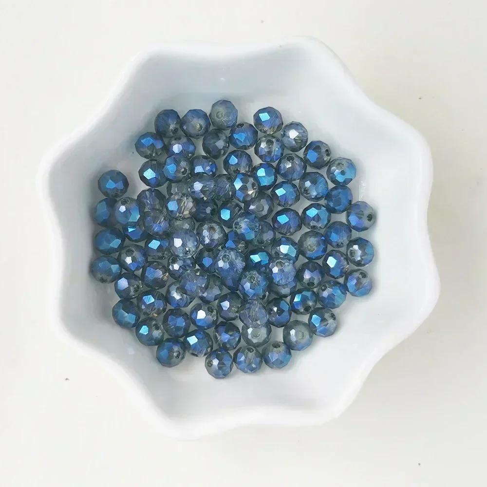 50pcs Translucent Czech Crystal Glass Bead Faceted Colorful Spacer Bead for Jewelry Making DIY Bracelet Necklace Accessories