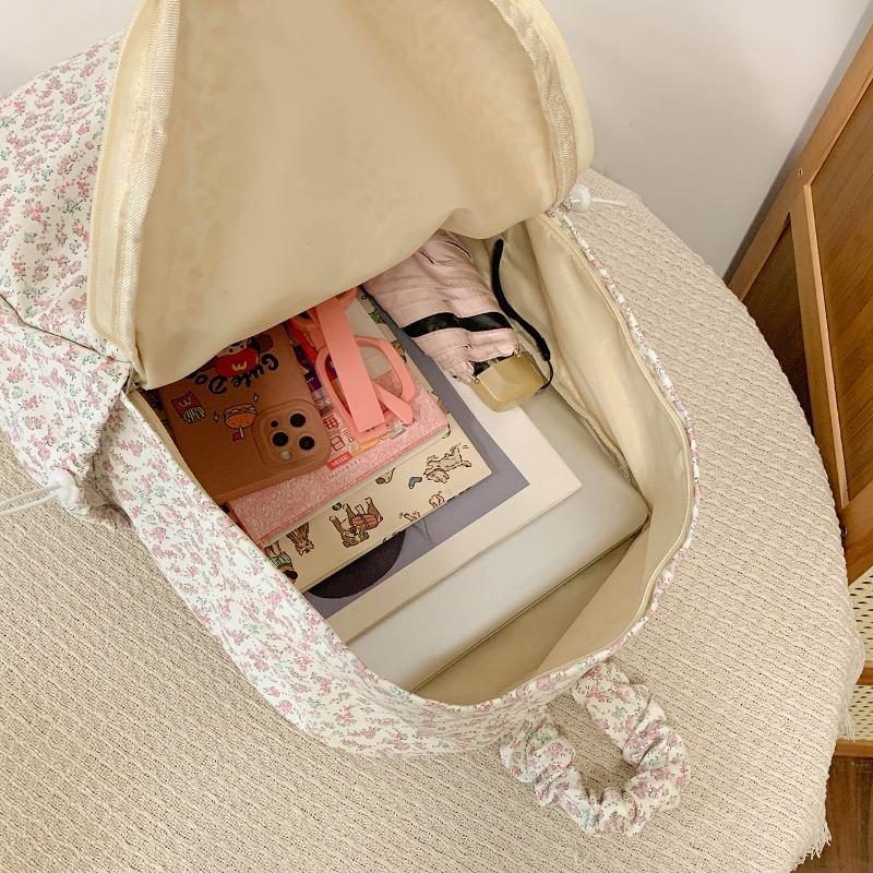 New High-value, Fresh and Sweet Floral Backpack, Lightweight and Large-capacity Backpack for Junior and High School Students