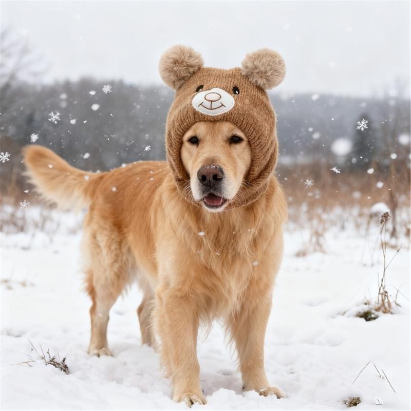 Holiday Dog Hat Warm Thicken Weave Knitted Hat For Small to Large Animals Party Indoor Use
