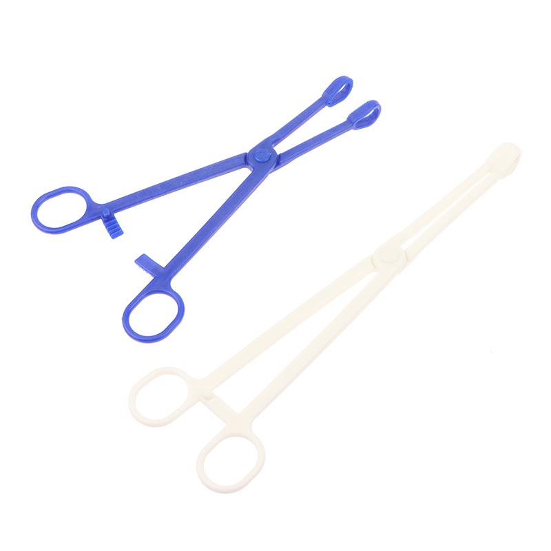 1Pc Disposable Sterile Slotted Round Navel Forceps Clamp Triangle Open Plier Ear Nose Lip Belly Body Piercing Forceps Tools