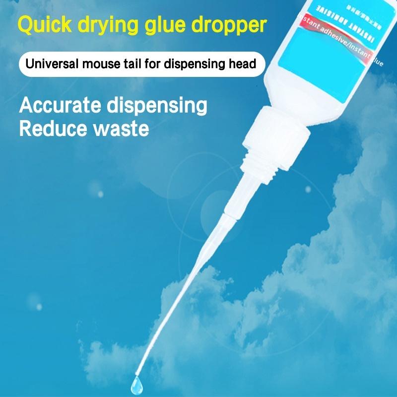 100Pcs Extended Dotting Glue Applicators Tubes for Laboratory Crafts Fine Dispensing Glue Art Modeling Uses