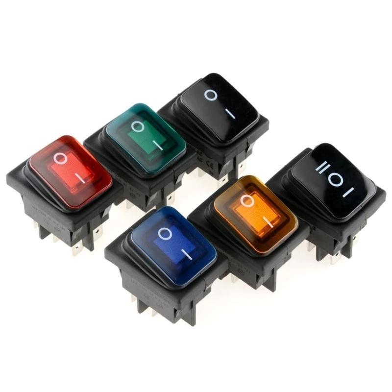  Waterproof KCD4 Boat Rocker Switch 4/6 Pin 2/3 Position SPST Toggle Switch