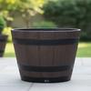 Large Resin Wicker Planters Outdoor Garden Pots With Drainage Holes For Trees And Plants