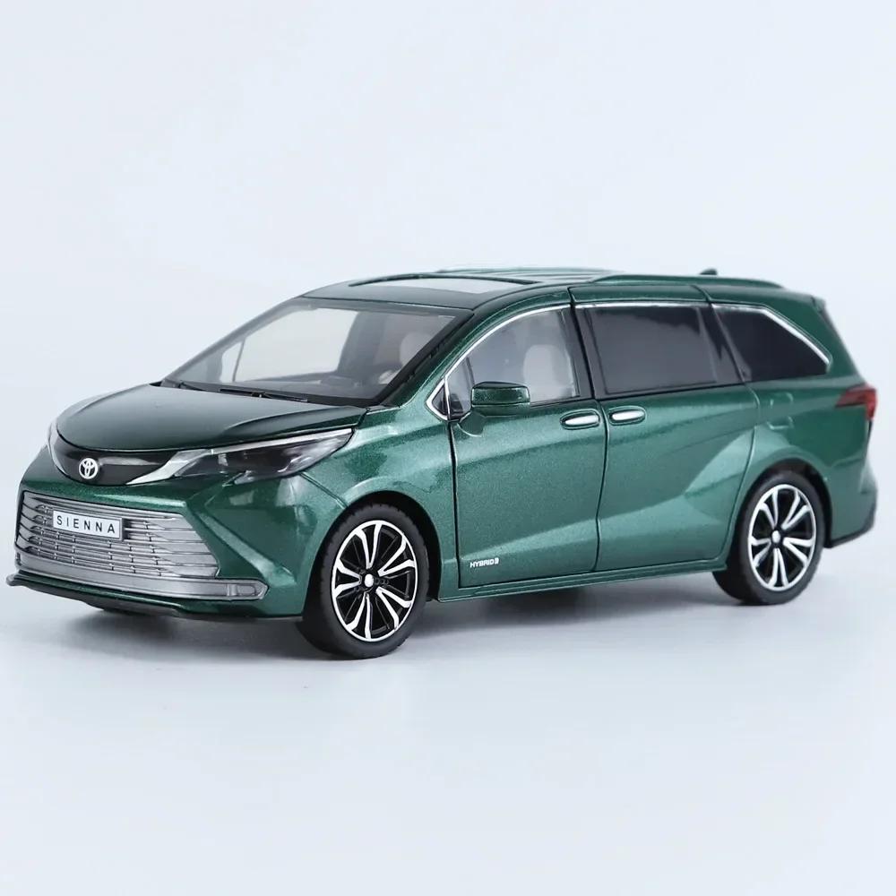 lqbn4 1:24 Toyota Sienna MPV Van Alloy Diecasts & Toy Vehicles Metal Toy Car Model Sound And Light Collection Kids Toy H4