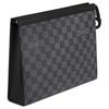 Louis Vuitton Pochette Voyage MM Schwarz Damier Graphite Canvas Herren Taschen N41696