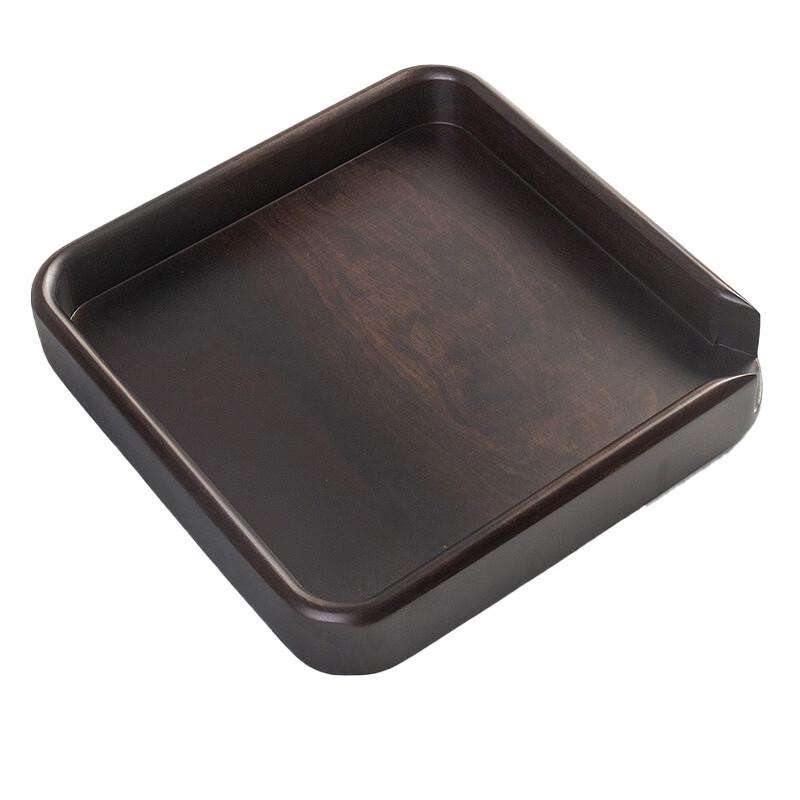 Ebony Wood Square Tea Cake Display Tray One Size