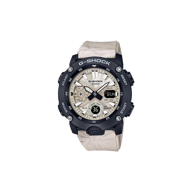 

Casio G-SHOCK Series Carbon Core Three Needles Three Eyes Unicorn Contrast Color Dual Display Multi-Scale Waterproof Electronic GA-2000WM-1APRD белый