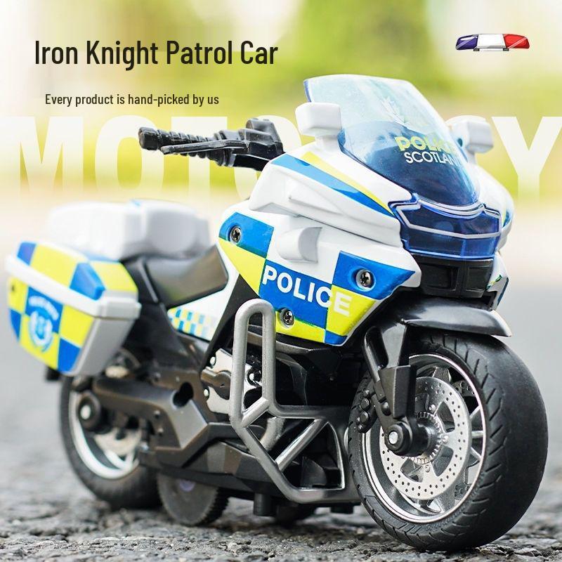 Toy Police Car & Motorcycle Set for Boys' Birthday