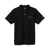 Champion Short Sleeve Polo UV Heat Script Men's Shirt, Quick-Drying, Protection, Shielding, Logo, Black, C3-ZS311
