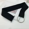 Solid Color Belts for Women Simple Waistband Sweater Corset Coat Seal Elastic Wide Round Buckle Decoration Dress Accessories