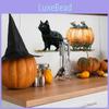 Modern Flat Wall Sticker Halloween Cartoon Cat Pulling Pumpkin Cart Sitting Mouse Pvc Decor For Home And Office