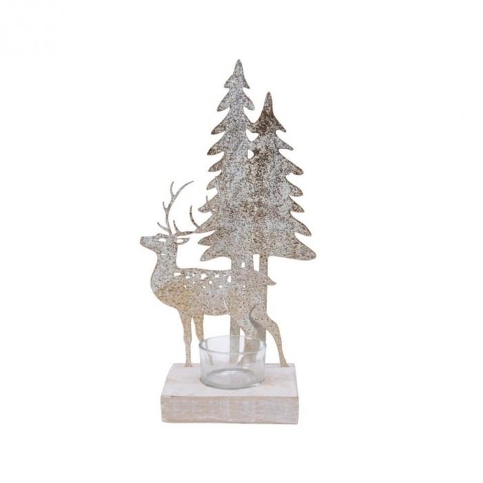 Kaemingk Iron Christmas Tree Tealight Holder