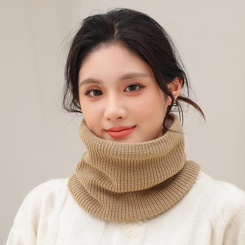 Einfarbiger Dicker Ring-Schal Mode Winter Warm Gestrickt Damen Herren Outdoor Vollmasken Schals Schal Halstuch