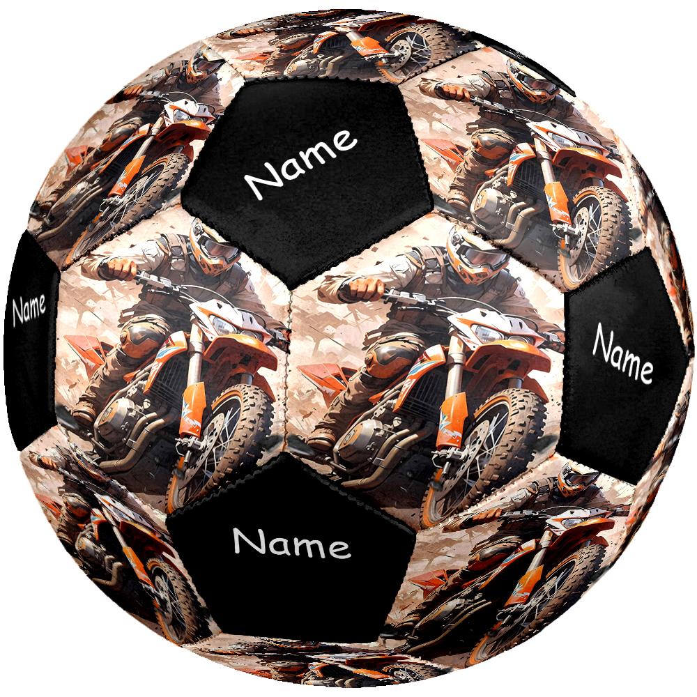 Custom Name Off Road Motorcycles Theme Size 5 Soccer Ball, Suitable for Both Indoor and Outdoor Matches, a Gift Suitable for Everyone.