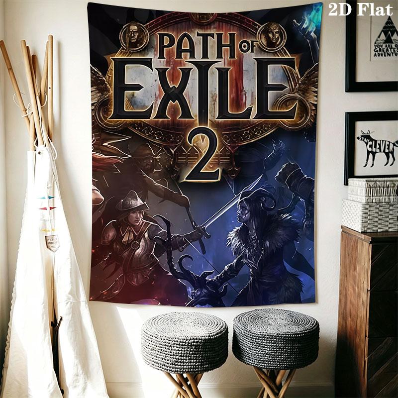 Path of Exile 2 Wall Hanging Printed Fabric Blanket Decorative Tapestries for Bedroom Living Room Home Decor