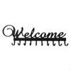 Key Holder for Wall Black Metal Keys Decorative Mounted Rack Hanger with 10
