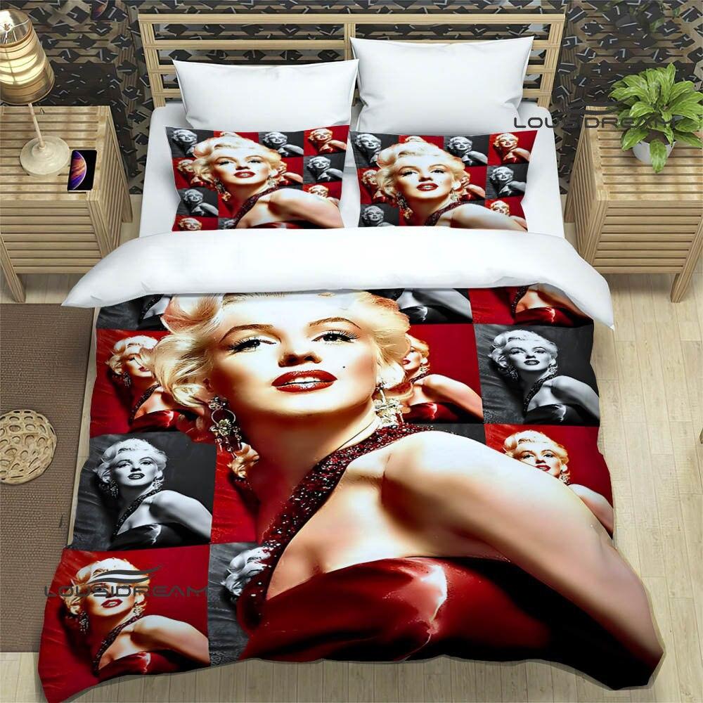 Three-Piece Marilyn Monroe Digital Printing Kit Bedding Home Textiles