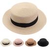 Sunshade Flat Tops Cap French Style Sun Hat Ins Straw Hat  Men and Women