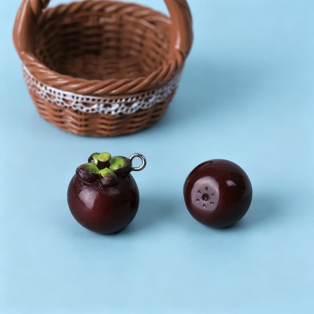 10Pcs Kawaii Fruit Pendants Resin Apple Pear Tomato Mango Charms for Handmade Jewelry Earring Keychain DIY Findings Materials