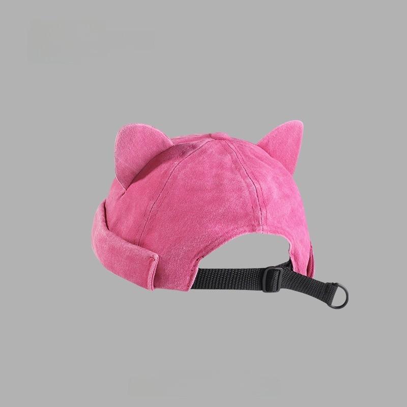 Cute Cat Ear Hat Unisex Cotton Sun Protection Cap With No Brim For Summer And Spring