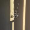 Black Spider Pendant Necklace, Vintage Darkness Halloween Insect  Necklace Exaggerated Large Spider Jewelry for Women Man