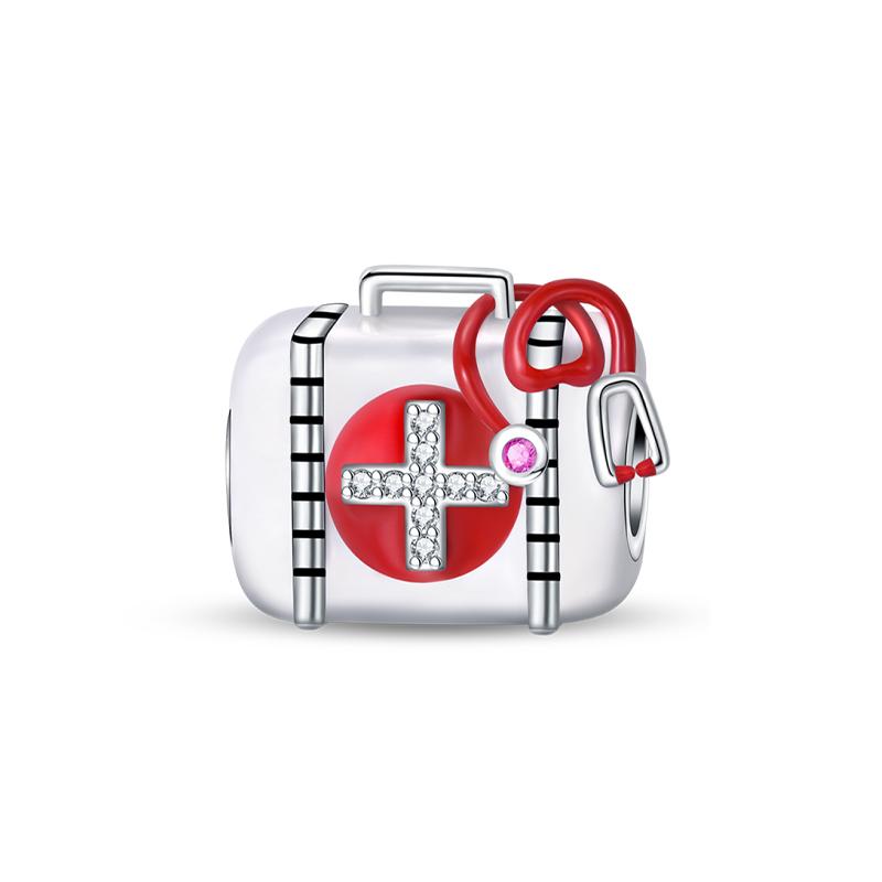 

100% 925 Silver Doctor Painter Musician Nurse Occupation Series Charms Beads Fit Qikaola Bracelets DIY Jewelry