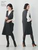 Maternity Easy To Middle Jumper Prenatal Prenatal and Postnatal Heathered Charcoal 22196 22196202 [ANGELIEBE] Dress, Breastfeeding, Ponch, Dress,