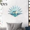 Three Dimensional Wall Art Metal Ocean Decor, Turtle/Lighthouse/Mermaid Pattern Weather Resistant Turtle Sculpture Sculptures for Patio Garden