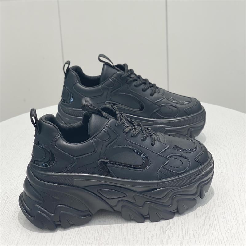 Net Redstyle  New Thick -Soled Leather Dad Shoes Women 'S Casual Sports Breathable Shoes Women 'S Slim Korean Style Trendy Shoes