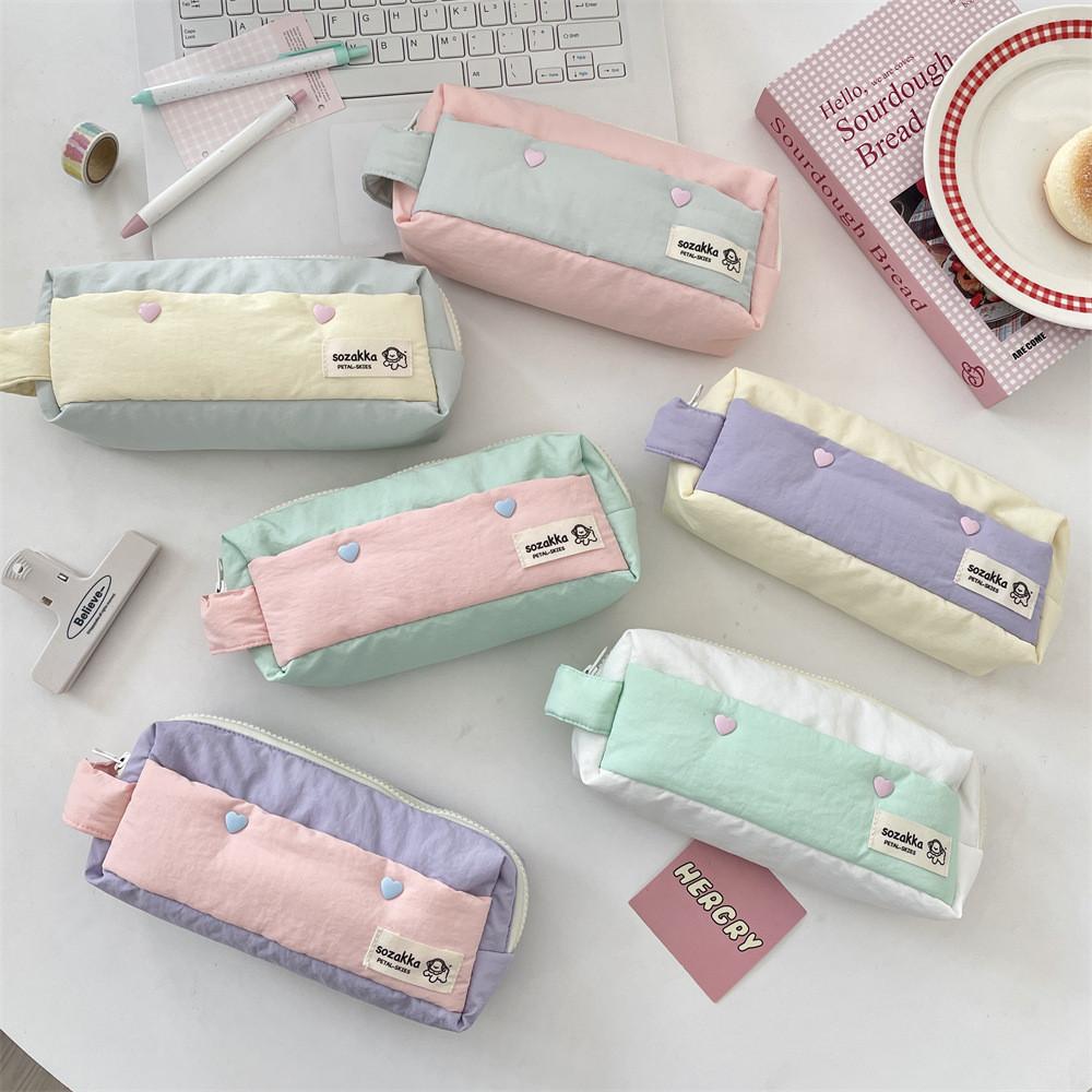 Student Pencil Case With Zipper Large Capacity For Girls And School Supplies
