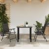 Foldable Garden Chairs 2 Pcs Grey Mottled Steel and Textilene
