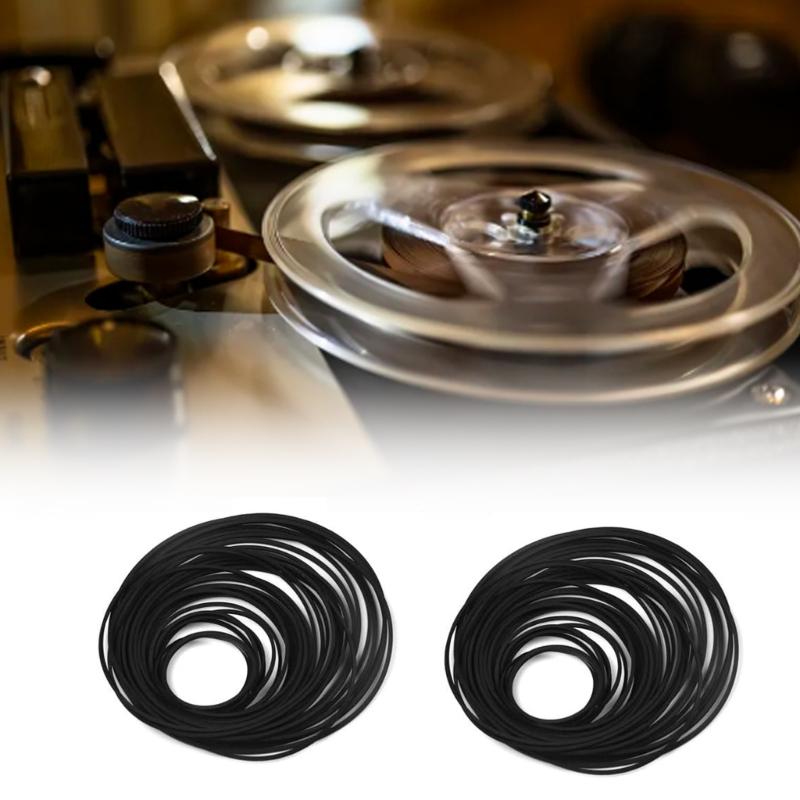 120Pcs High Elasticity Rubber Belts Universal 26 120mm for Cassette Tape Machine Repair Assorted 1mm Thickness