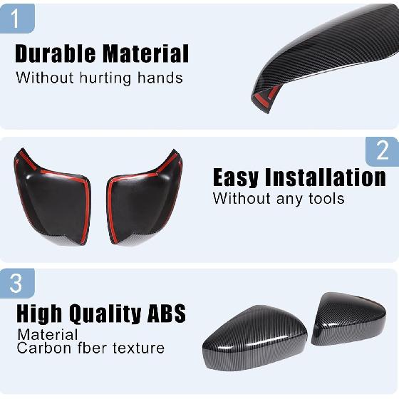 Car Rear View Mirror Cover Trim Compatible with Subaru Crosstrek/Impreza 2023 2024 Car Side Door Mirror Cover Rear View Mirror Cap Rearview