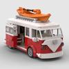Technisches Auto T1 MOC Wohnmobil Fahrzeugmodell Bausteine Kindergeschenke Stadtauto Spielzeug Festival Party Geschenke