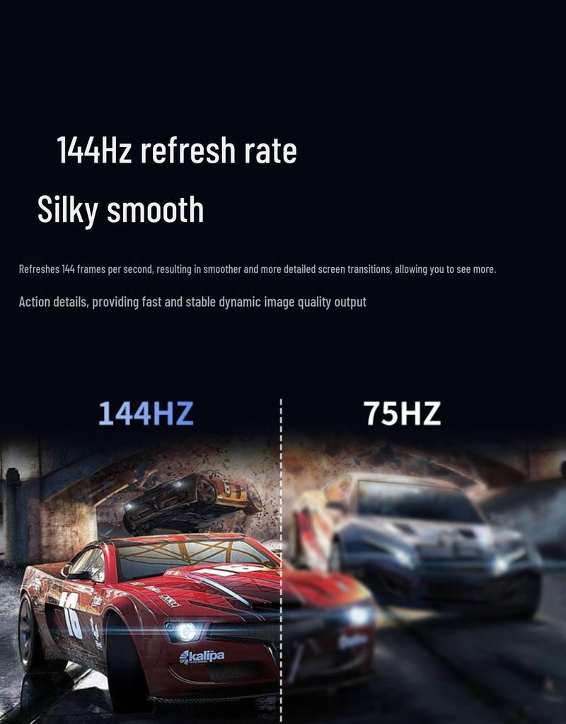 24" Rotating Vertical Monitor, 27" 4K 144Hz IPS Design Secondary Display