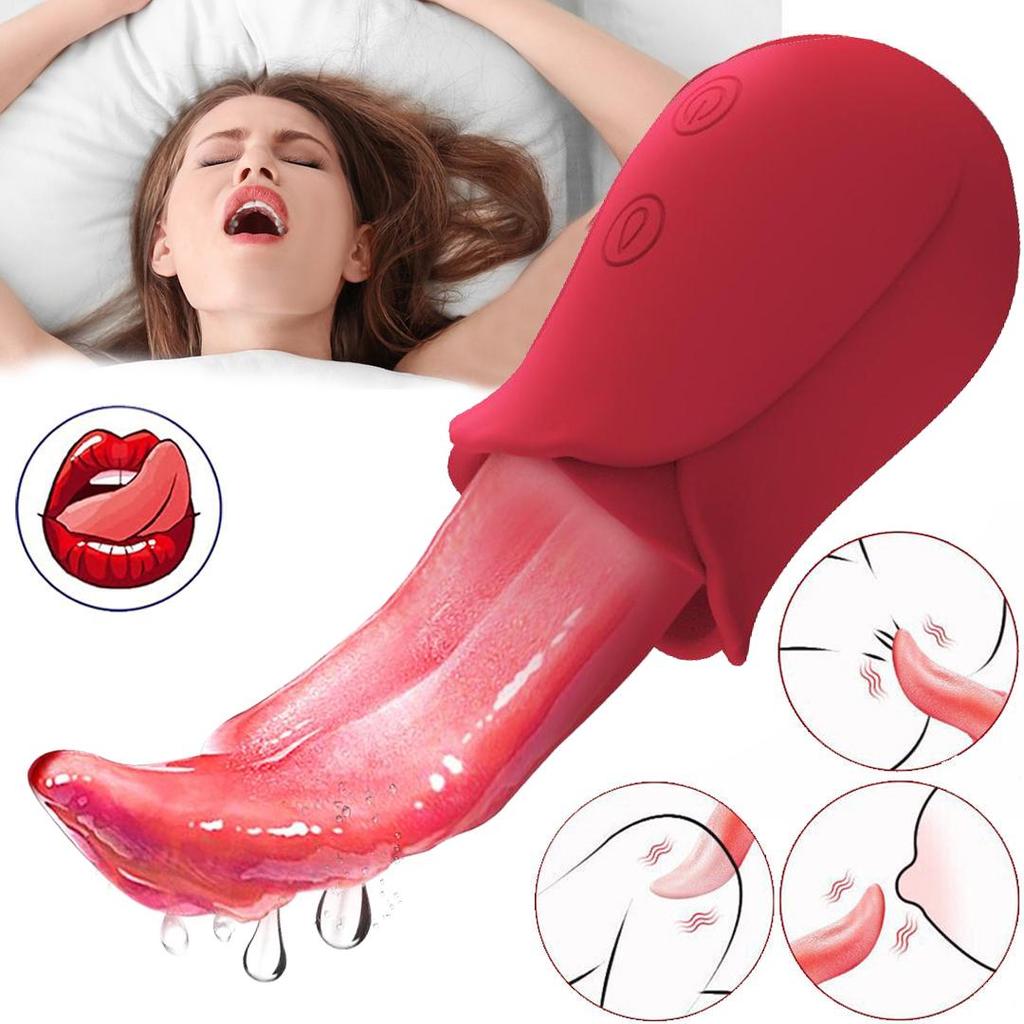 Rose realistické olizování jazyka Stimulační bradavky klitorisu Výkonný stimulátor Vibrátory Sexuální hračka pro dospělé pro ženy pro páry