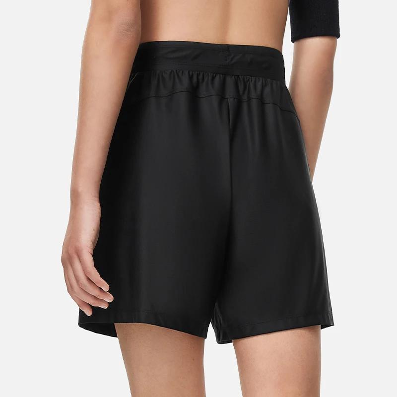 Li Ning Reflective Knitted Sports Fitness Shorts Women Shorts Black AKYT230-1