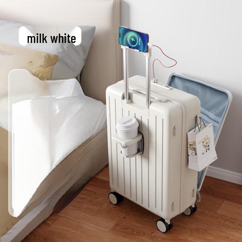 OEING Front-Opening Spinner Luggage 26 Inch