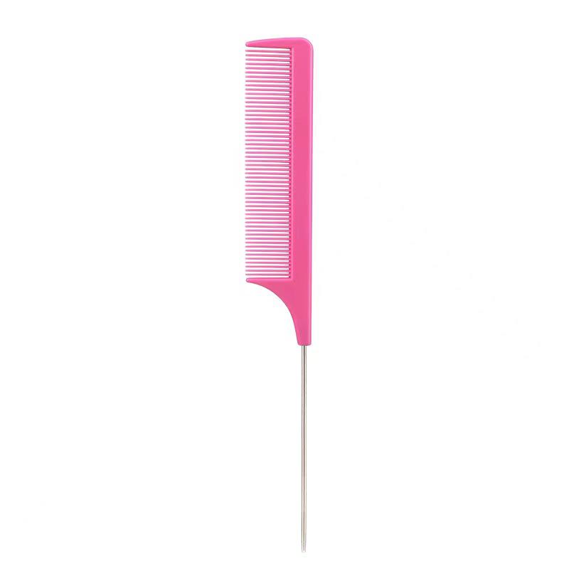 Steel Needle Rat Tail Comb for Hairdressing - Teasing, Styling, and Parting Comb for Makeup Artists and Wigs.