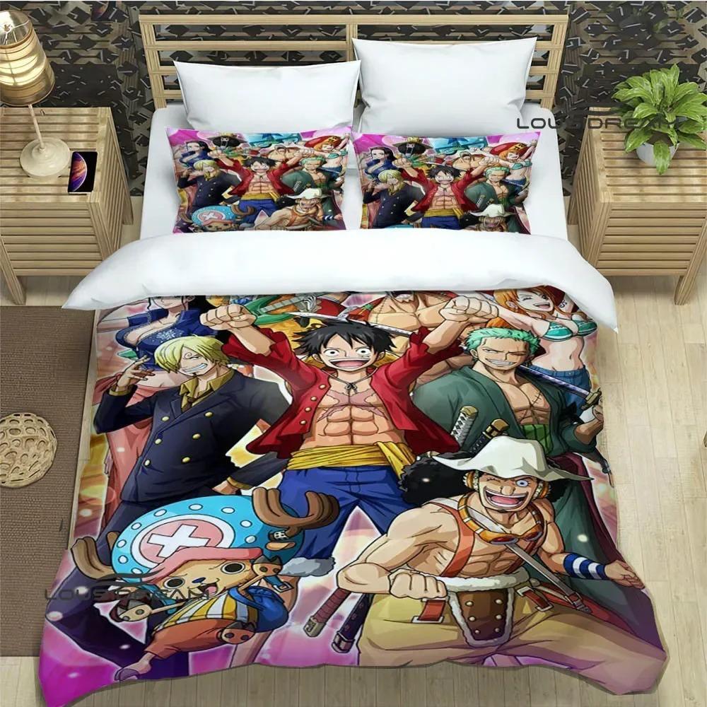 3D cartoon One P-Piece Σετ κρεβατιού εκλεκτά προμήθειες κρεβατιού σετ παπλωματοθήκη παπλώματος κρεβατιού σετ κρεβατιού πολυτελές δώρο γενεθλίων