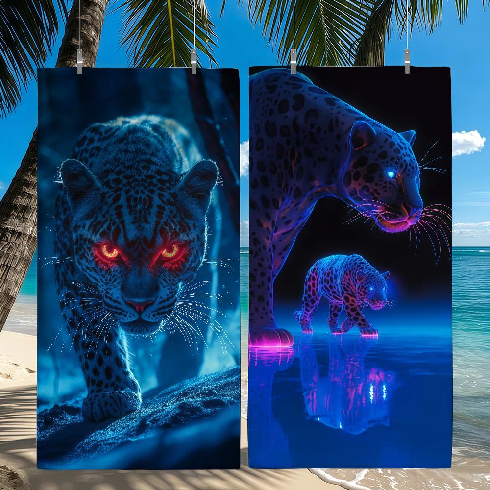 Leopard Towel Beach Towel Travel Lightweight Skin Friendly for Pool Beach Camping Cruise Summer